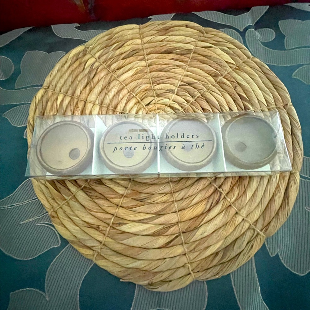 Pier 1 ceramic tea light holders set